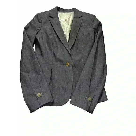Banana Republic Women's Gray Stretch Blazer Single Button Size 4 - Picture 1 of 10